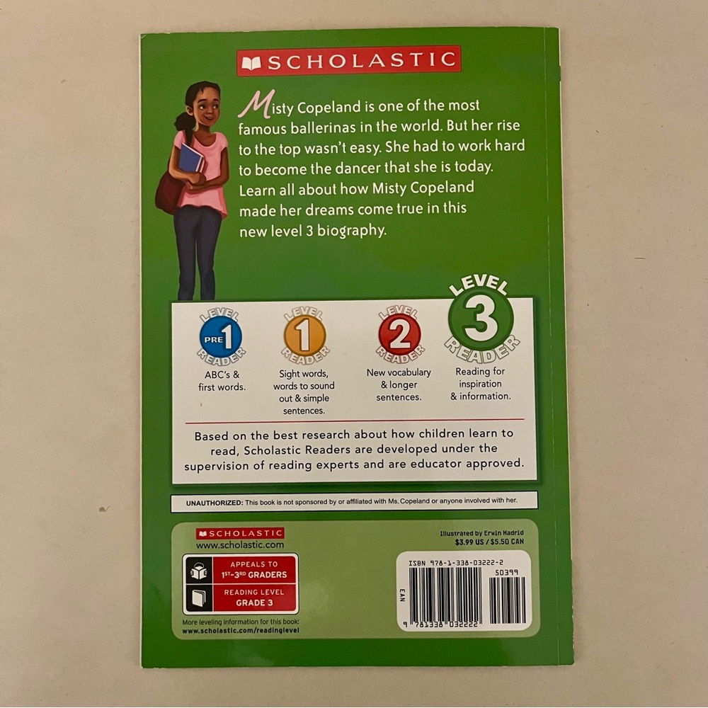 Misty Copeland, Ballerina Dreams, & Rosa Parks Scholastic Reader Paperback Books - Picture 2 of 10